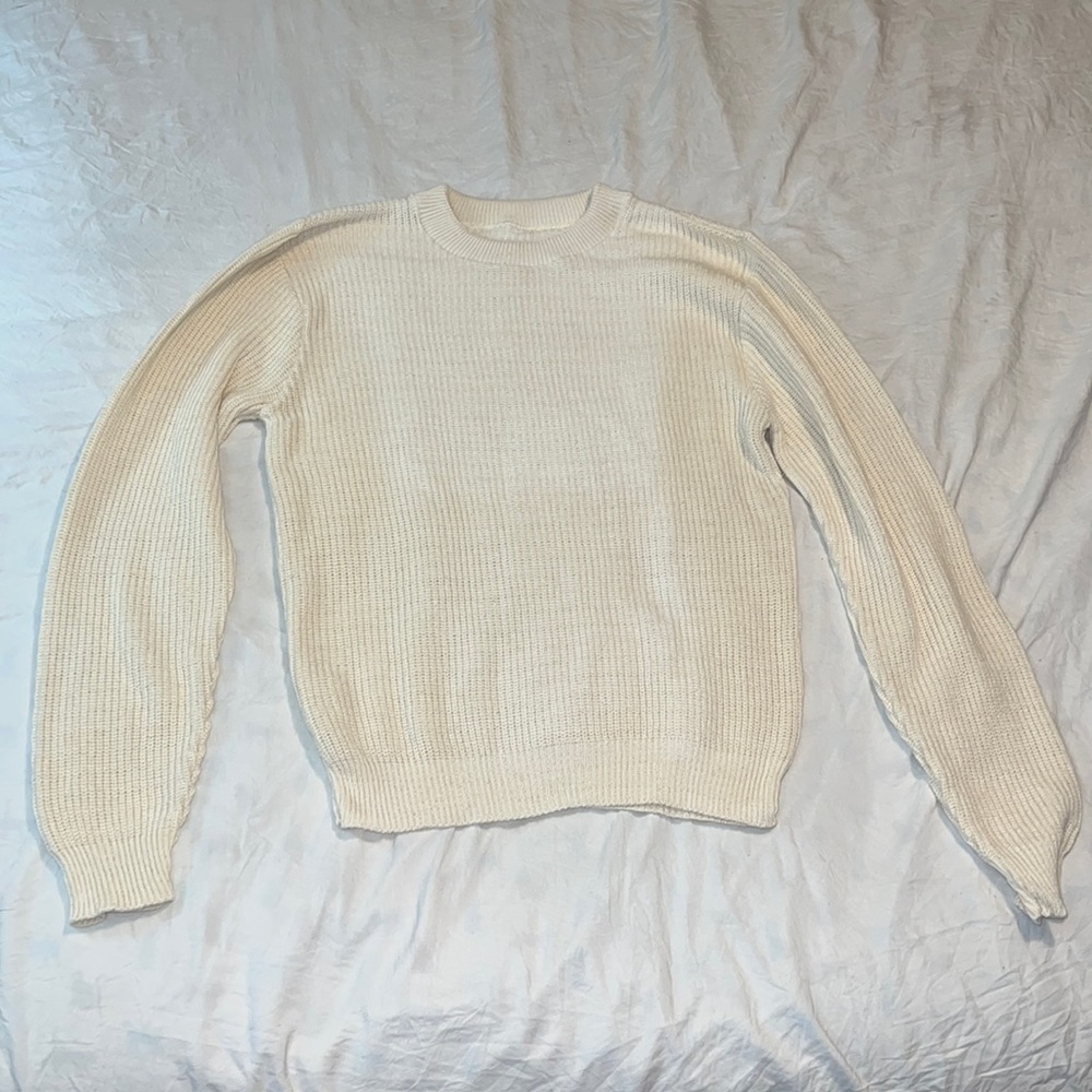 Edwards Garment off white/ivory knit Sweater Large ***$5 FINAL SALE****